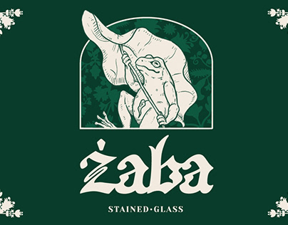 Żaba Stained Glass