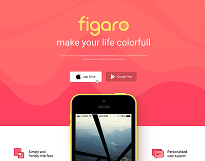Figaro - App Landing Page Template