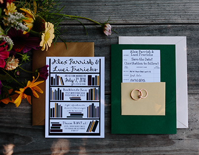 Book Themed Wedding Stationery