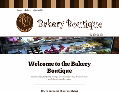 Bakery Boutique Website Design