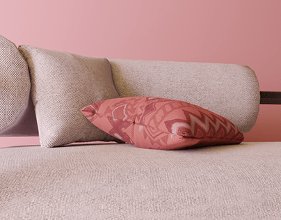 3D Modern Sofa And Pillow Modelling By Hanife Selam