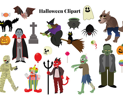 Halloween Clipart Set