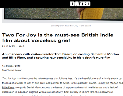 Dazed - Two For Joy is the must-see British indie film
