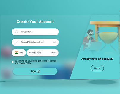 Sign In and Sign Up Page By Piyush