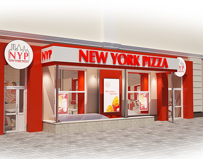 The facade "New York Pizza", Tomsk