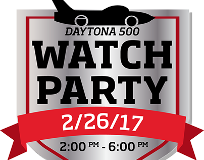 Daytona 500 Watch Party Badge