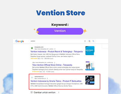 Vention Store - Optimasi SEO Web Hingga Page 1 Google