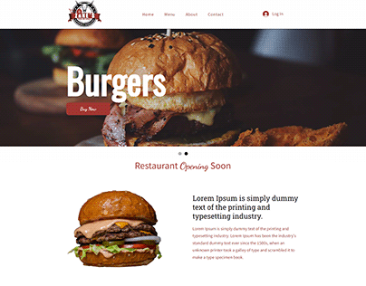 Burger website design made by wix