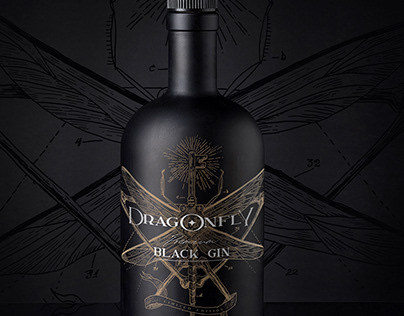 Illustration for Black Gin Label