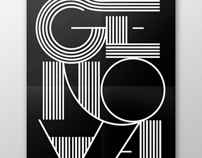 Genova typographic poster