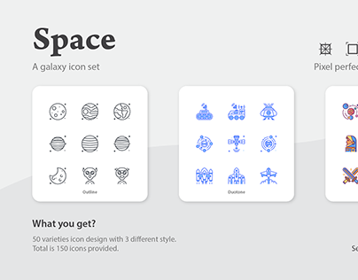 Space Galaxy Icon Set