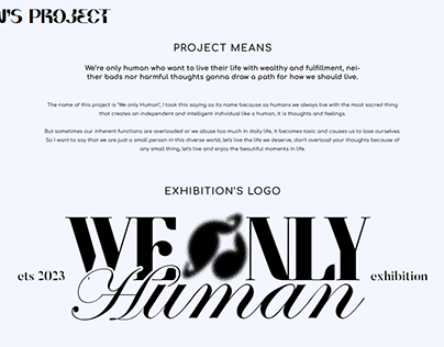 "we only human" exhibition poster project