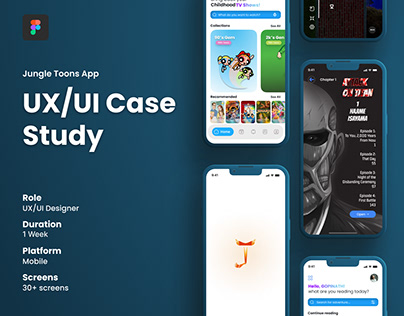 UX Case Study, UI Design for Jungle Toons App