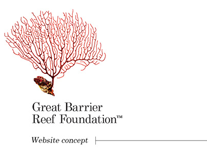 Great Barrier Reef Foundation - Website Concept