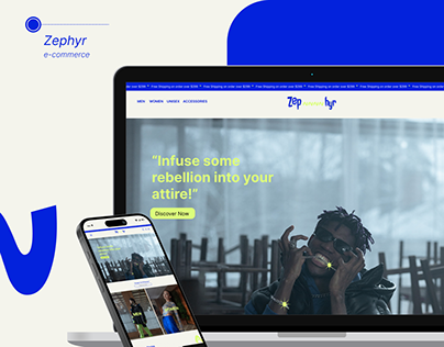 Project thumbnail - Zephyr e-commerce (website & Application)