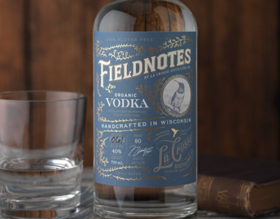Fieldnotes Vodka Packaging Design & Logo