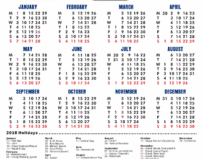 Promotional one page Calendar