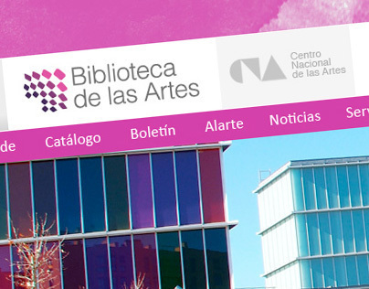 Biblioteca de las Artes logo and website