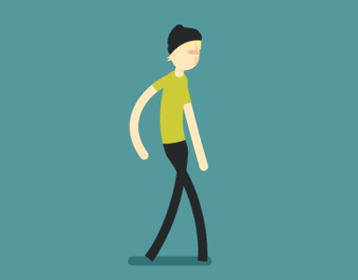 Animation Homework: Illustrator/AE walk cycle on Behance