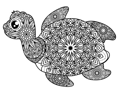 Mandala Tortoise Vector Design
