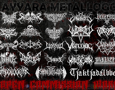 Black metal logo