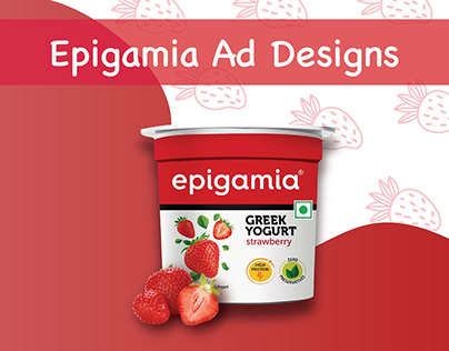 Epigamia's Strawberry Yogurt Ad Designs