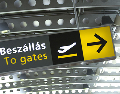 Budapest Airport Terminal 1 _ signage & wayfinding