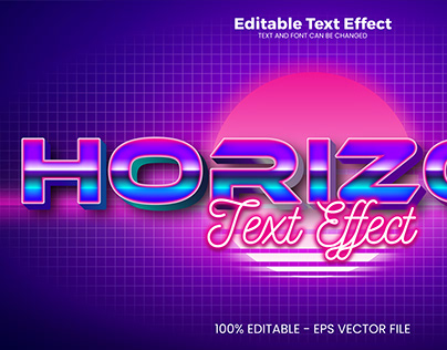 Horizon text effect