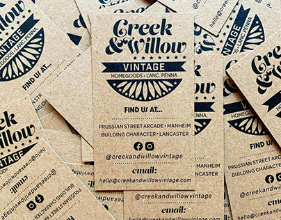 Creek & Willow Vintage Logo & Business Cards