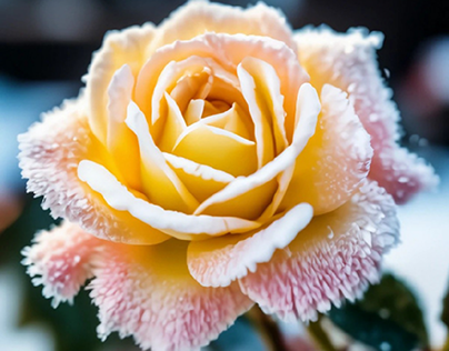 роза на морозе/rose in the cold