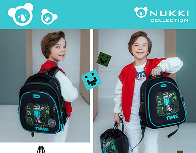 Design collection of school backpacks