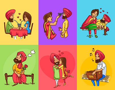 Punjabi Cartoon Projects | Photos, videos, logos, illustrations and  branding on Behance
