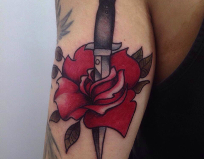 Dagger&Rose Tattoo