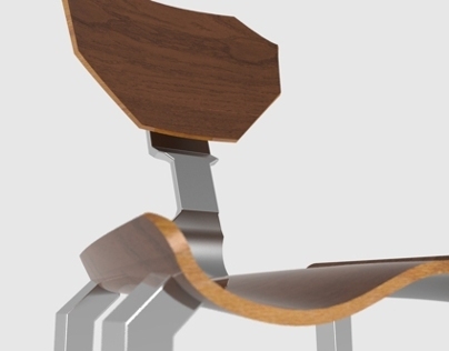 Chair inspired by design products from Starck and Eams