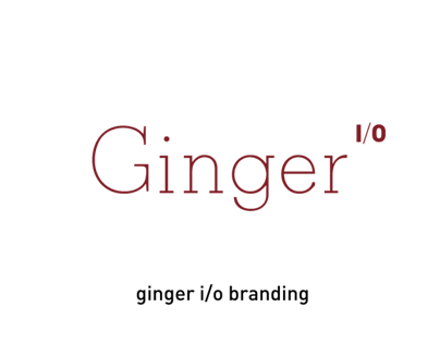 Ginger io Branding