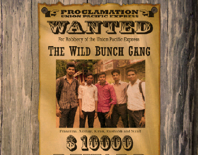'wanted' vintage poster in photoshop