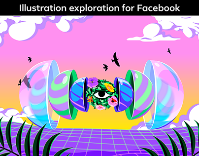 Illustration exploration for Facebook