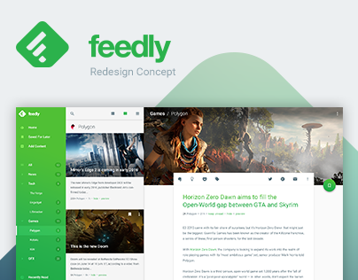 feedly Redesign Concept