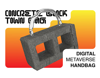 Digital Concrete Block Metaverse Handbag