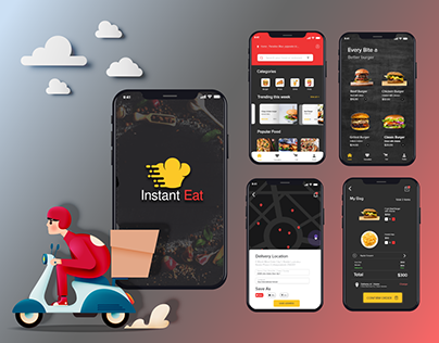 InstantEat - Food Delivery Application Mockup