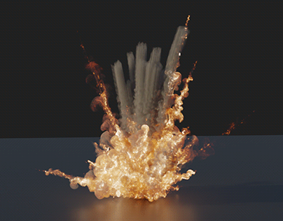 Quick Explosion, Houdini + Blender + After Effects