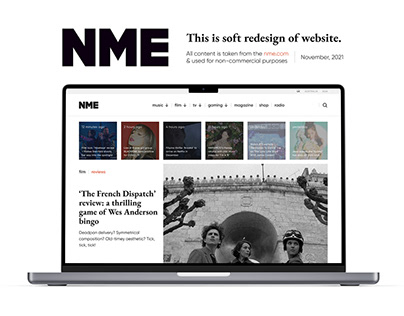 NME Magazine website redesign