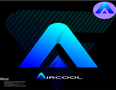 AIRCOOL abstract 3d modern letter logo design