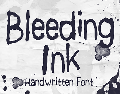 Bleeding Ink Font