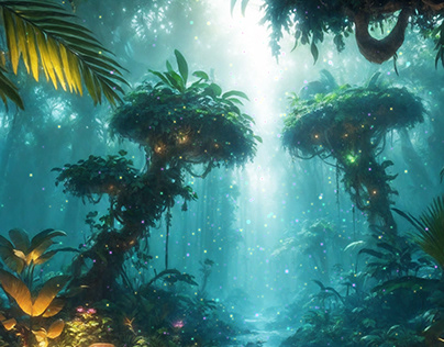 Enchanted Sunbeams Jungle Free Looped Background