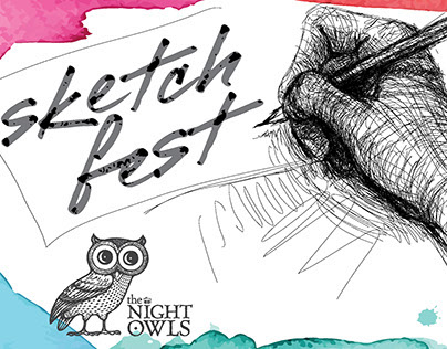 SketchFest Night Owls postcard
