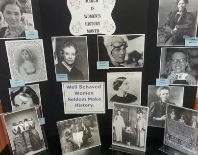 Historical Women in History-Meadows Library Display