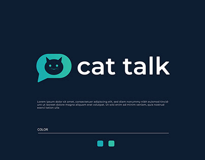 Cat talk logo design and brand identity