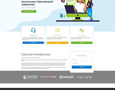 Webdesign Callcenter Mind Business website ontwerp