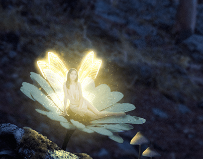 Fairy on Flower